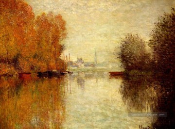 Automne sur la Seine à Argenteuil Claude Monet Peinture à l'huile